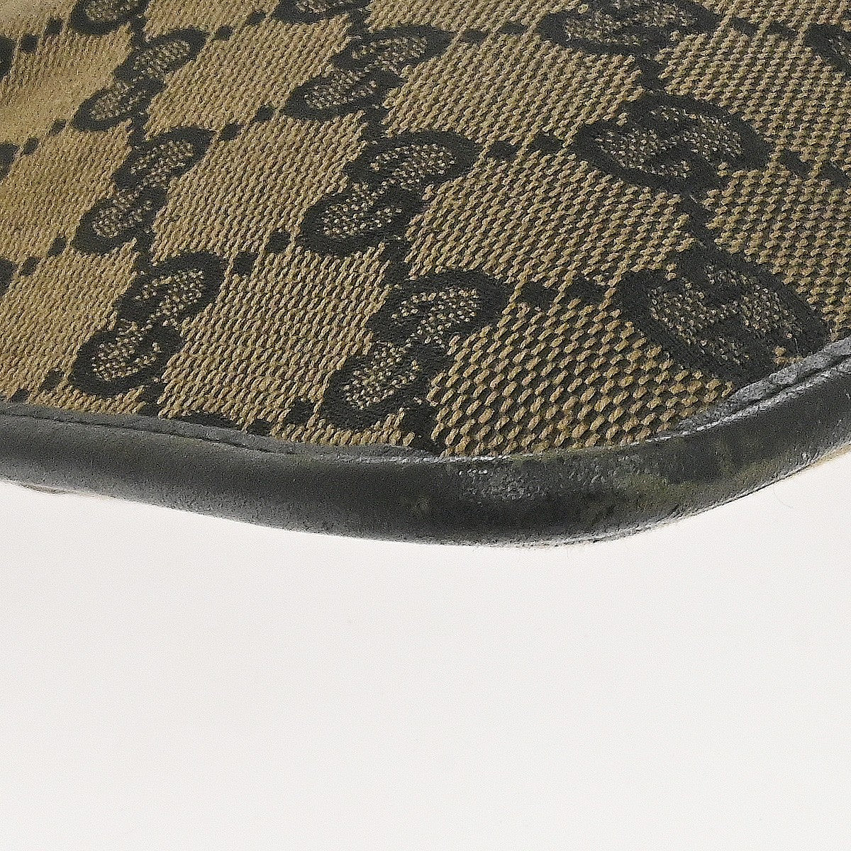 Gucci Brown Black Canvas GG Shoulder Bag