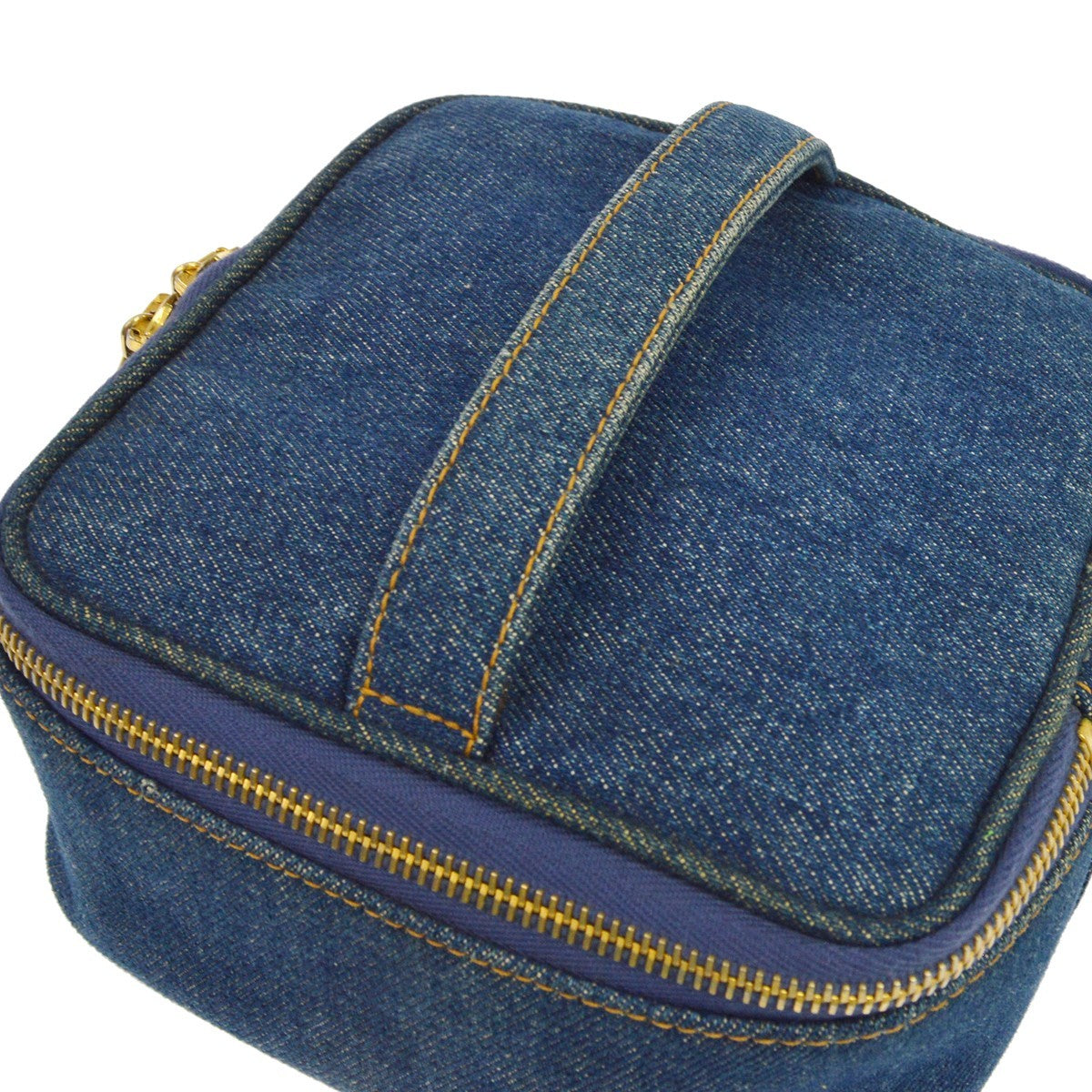 Chanel Blue Denim Vanity Handbag