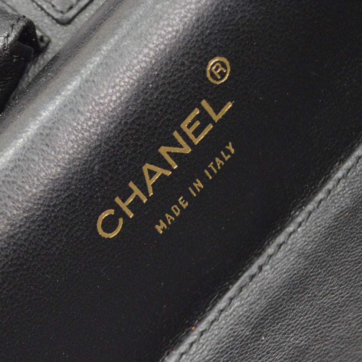 Chanel Black Wool Wild Stitch Vanity Handbag