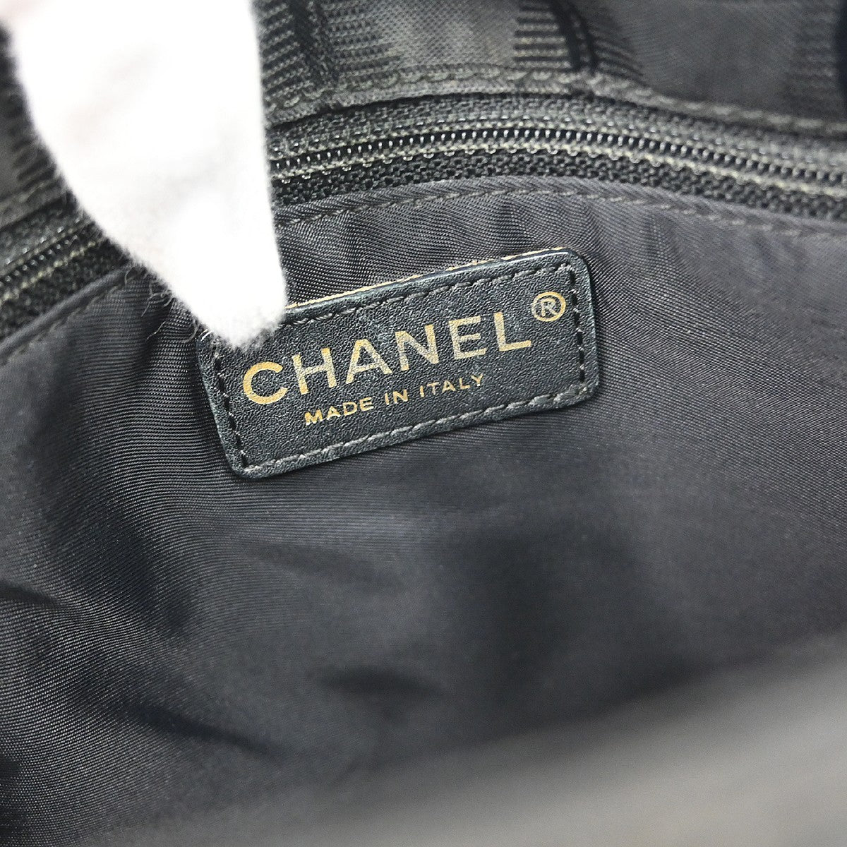 Chanel Black Jacquard Nylon Travel Line Shoulder Bag
