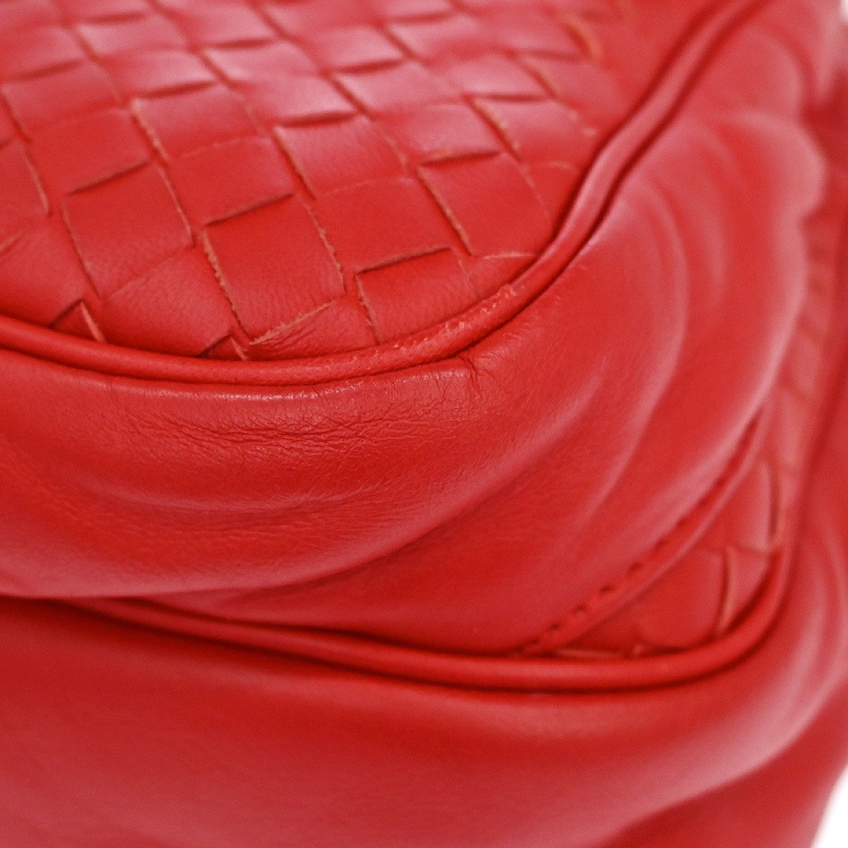 Bottega Veneta Red Intrecciato Shoulder Bag