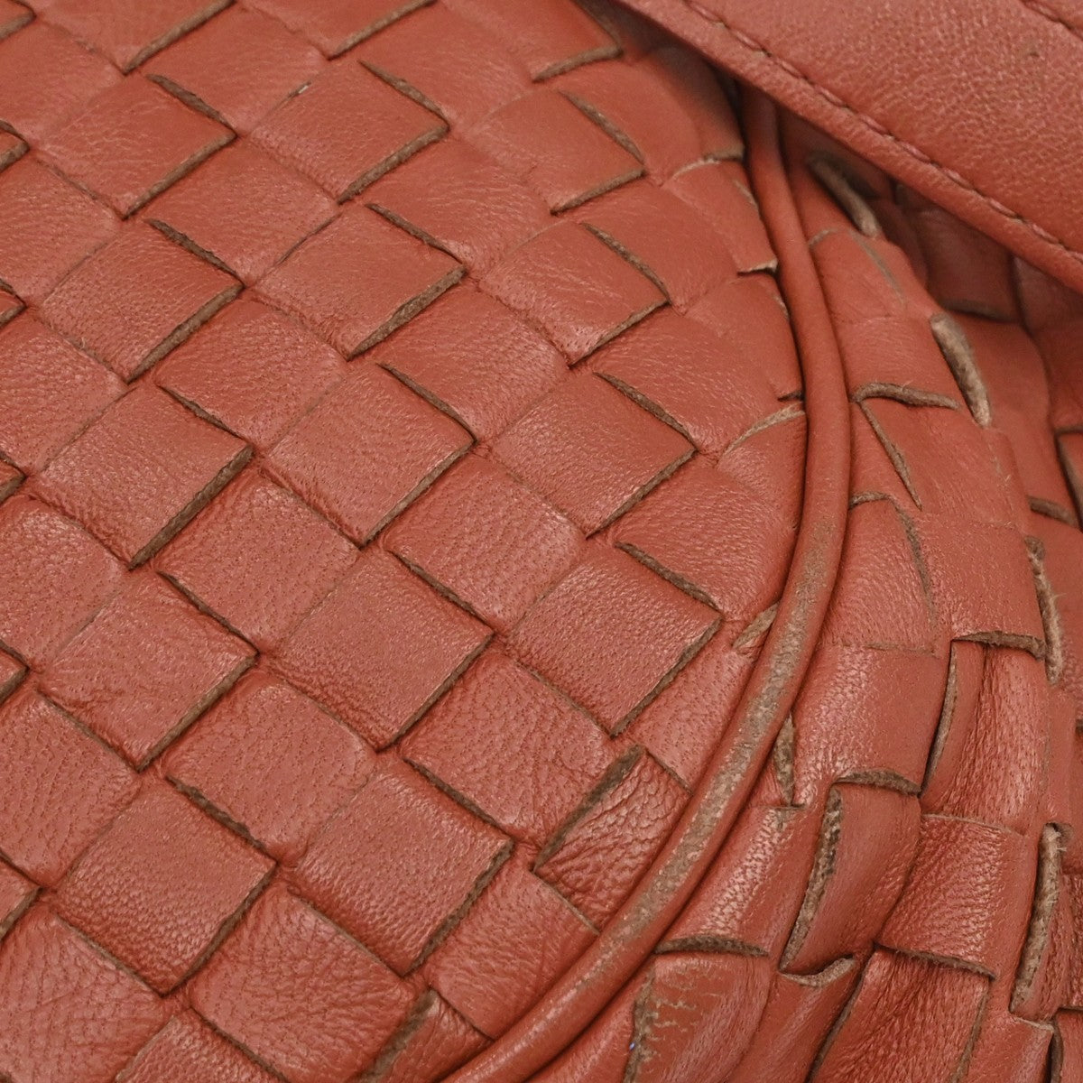 Bottega Veneta Red Intrecciato Shoulder Bag