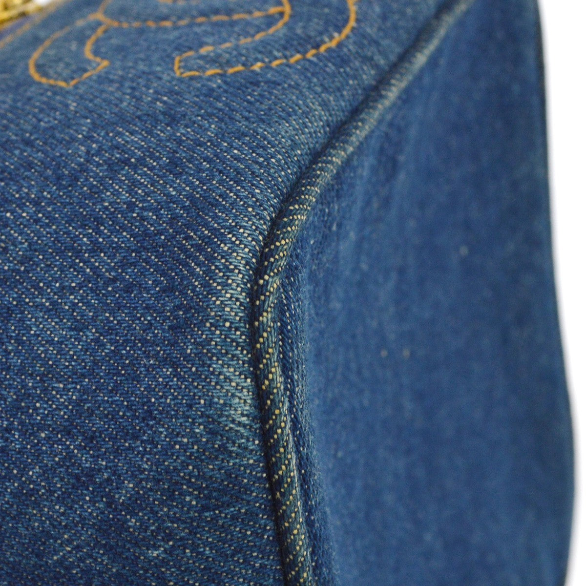 Chanel Blue Denim Vanity Handbag