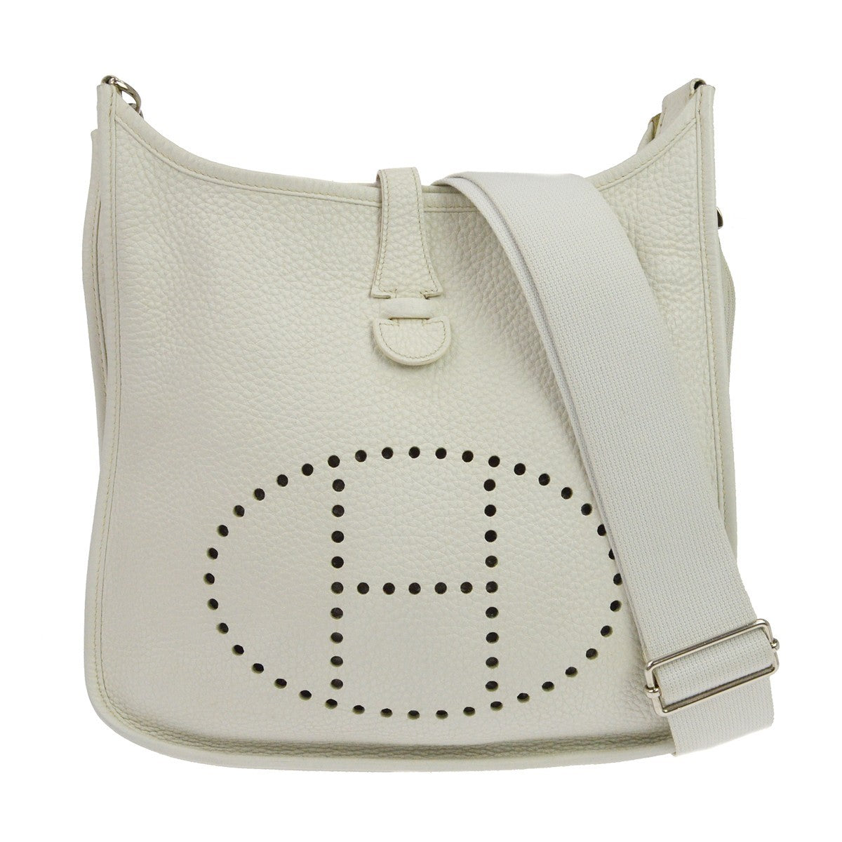 Hermès White Taurillon Clemence Evelyne 3 29 PM