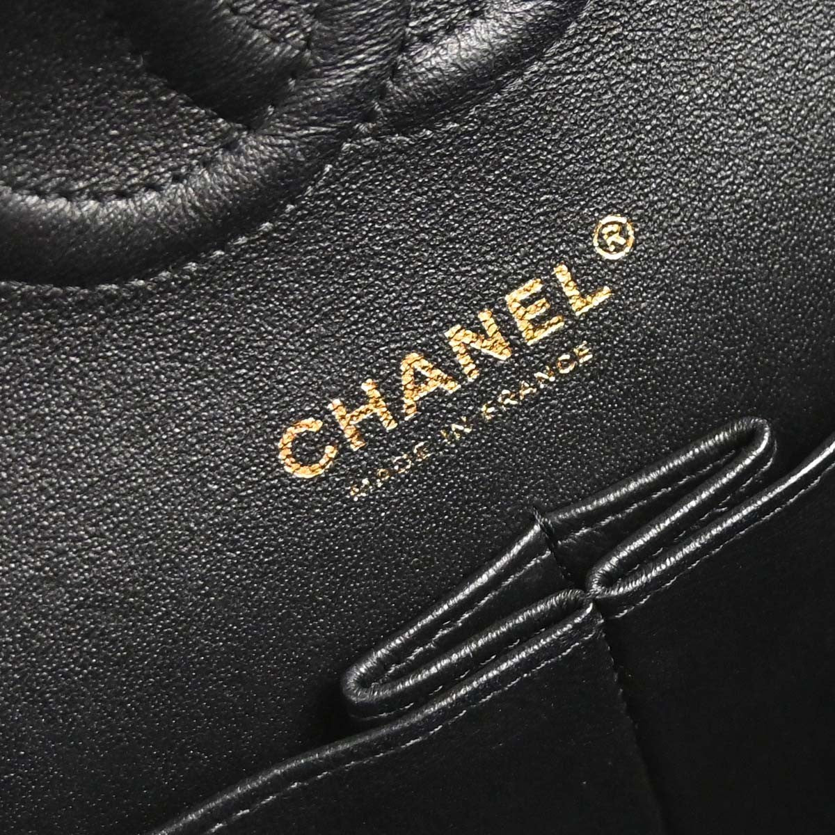 Chanel Black Lambskin Egyptian Medium Classic Double Flap Shoulder Bag