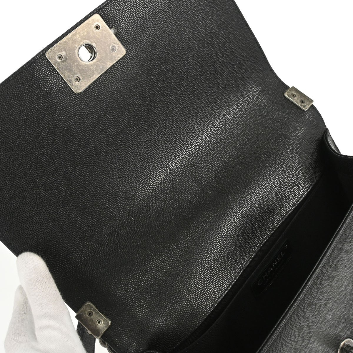 Chanel Boy Black Calfskin Medium Shoulder Bag