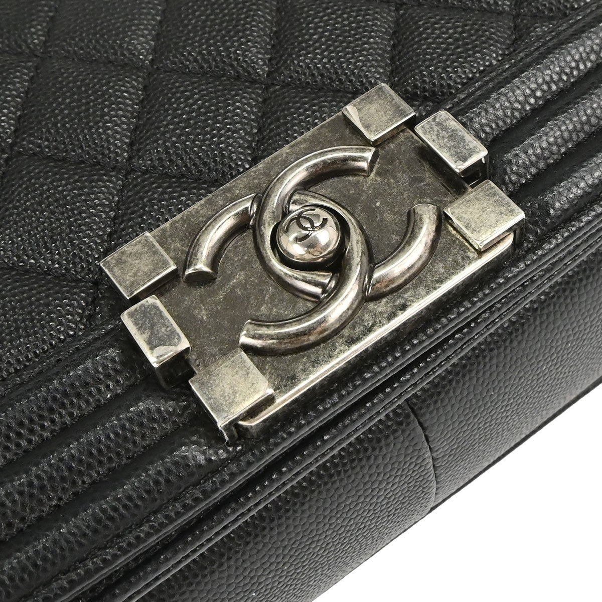 Chanel Boy Black Calfskin Medium Shoulder Bag
