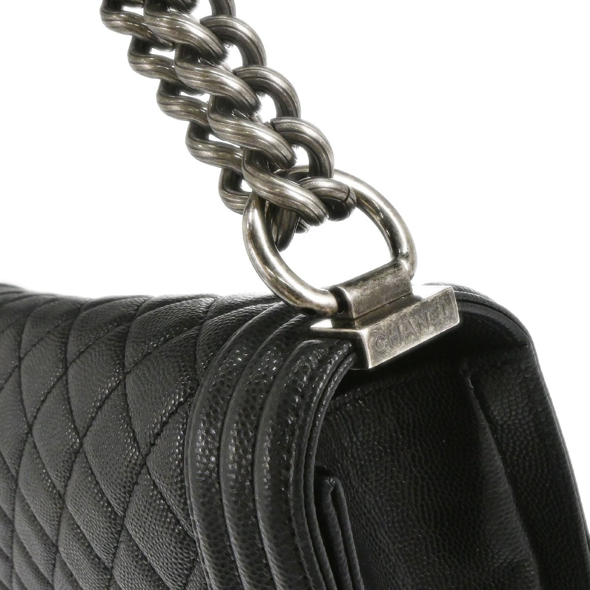 Chanel Boy Black Calfskin Medium Shoulder Bag