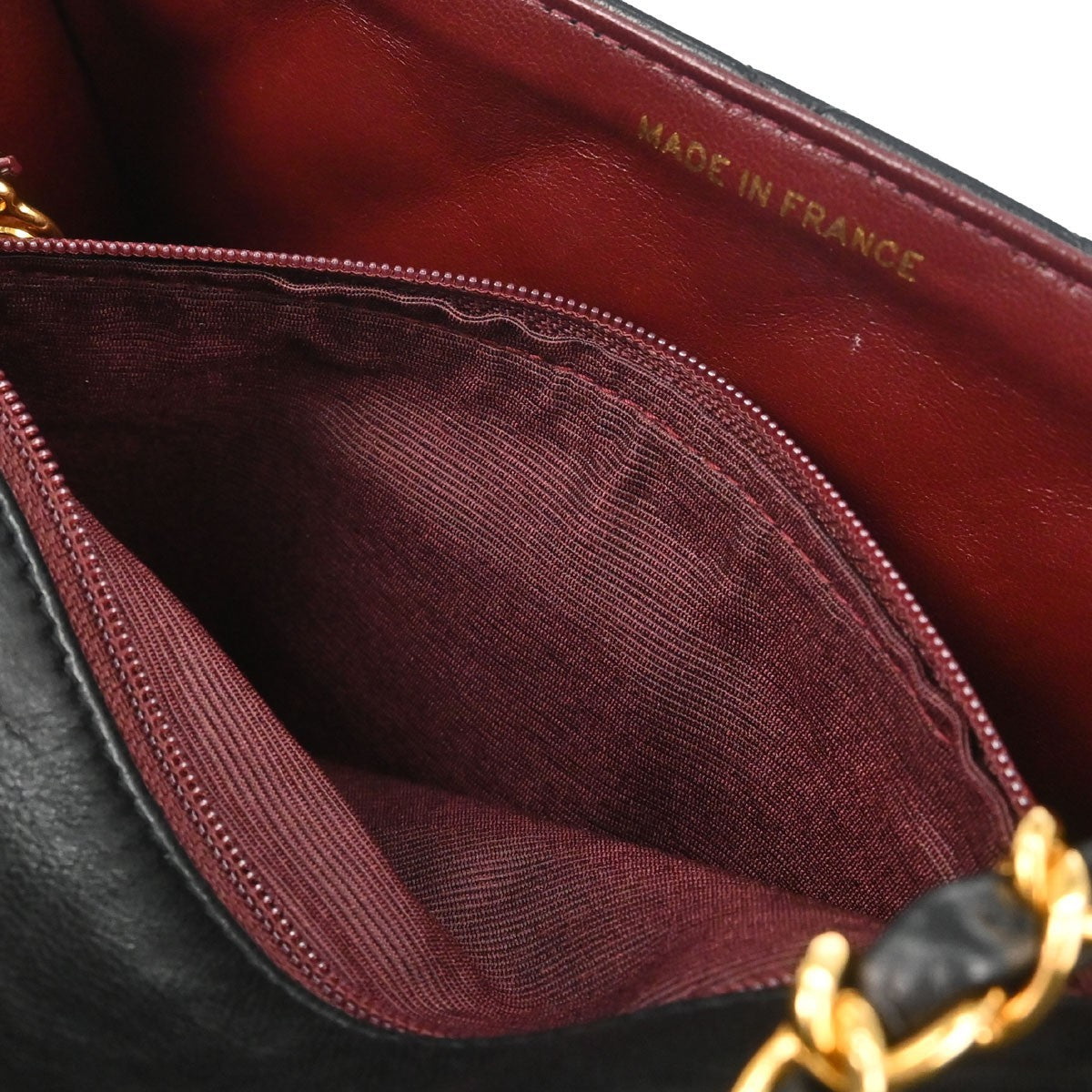 Chanel Black Lambskin Classic Square Flap 20 Shoulder Bag