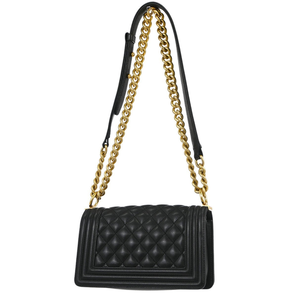 Chanel Boy Black Calfskin Small Chain Shoulder Bag