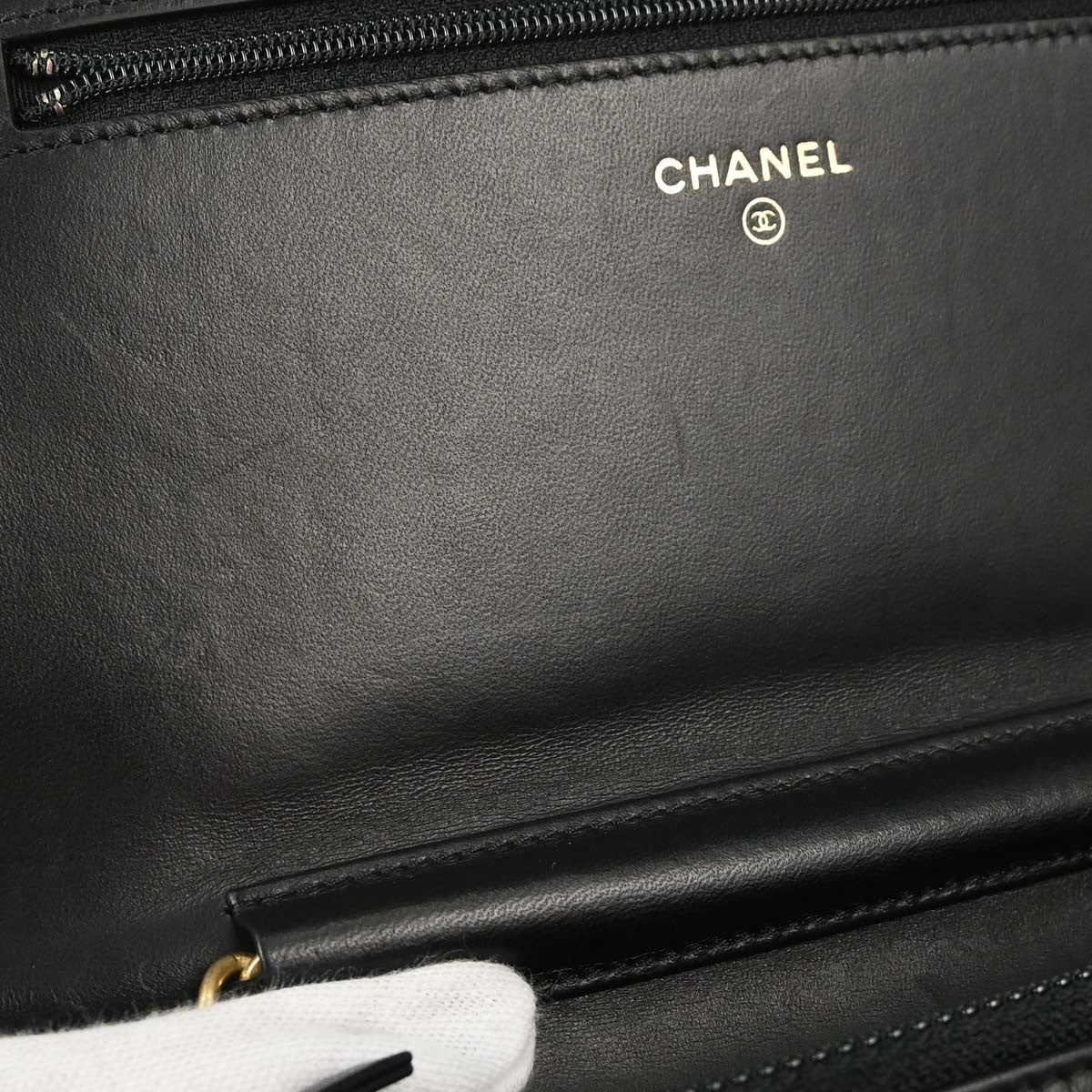 Chanel Boy Black Lambskin Wallet on Chain (WOC)