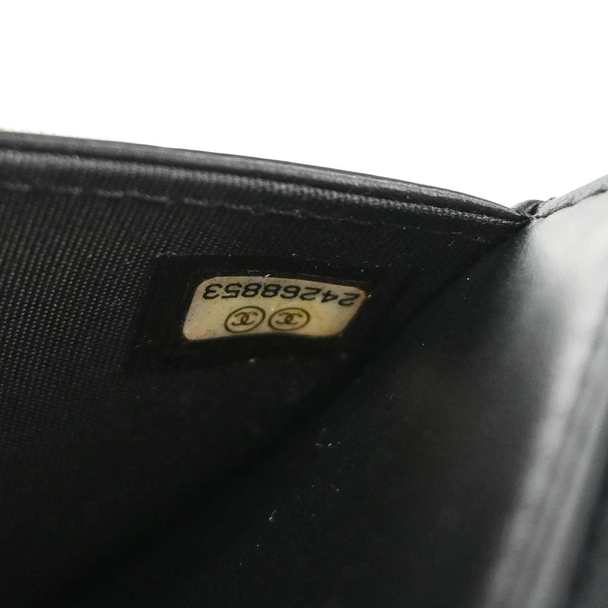 Chanel Boy Black Lambskin Wallet on Chain (WOC)