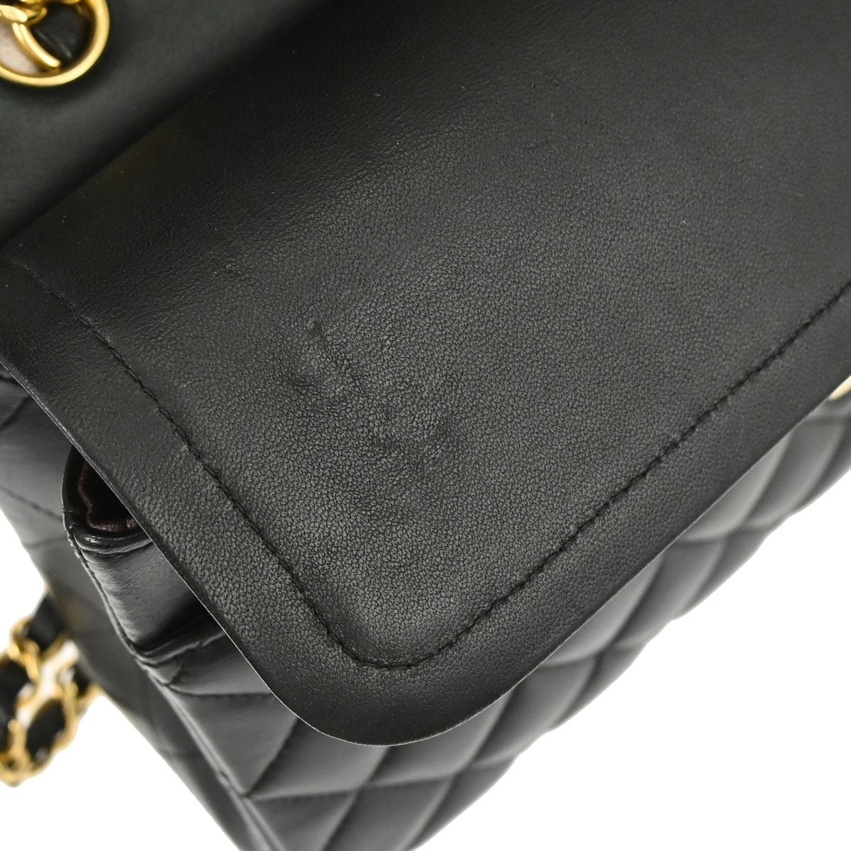 Chanel Black Lambskin Medium Classic Double Flap Shoulder Bag