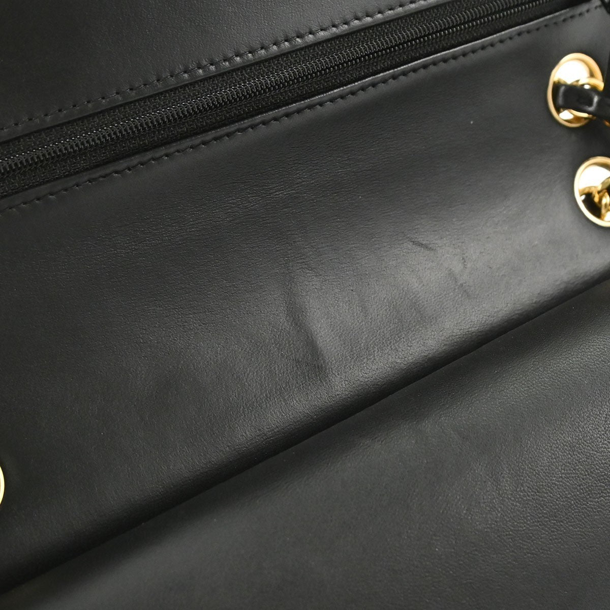 Chanel Black Lambskin Medium Classic Double Flap Shoulder Bag