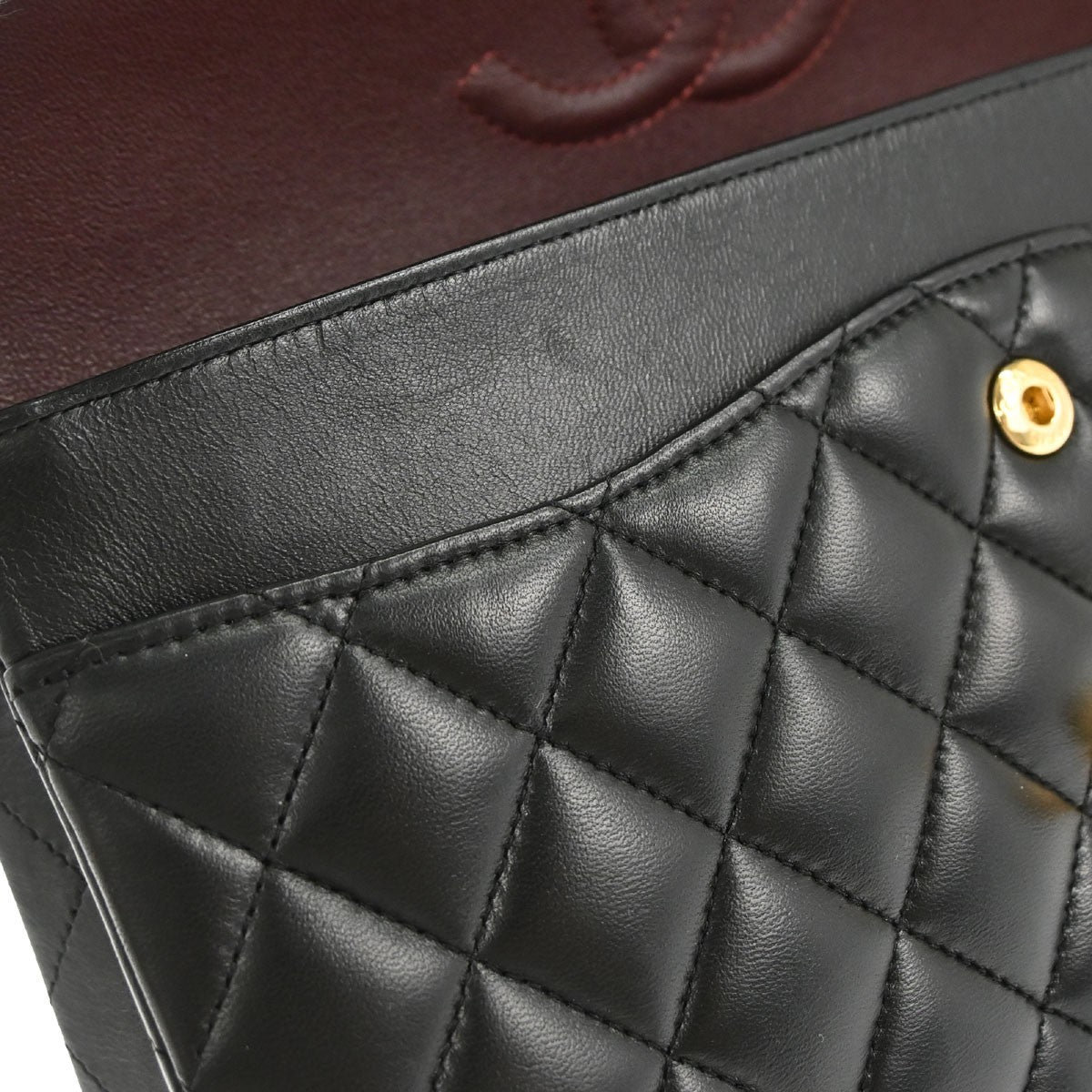 Chanel Black Lambskin Medium Classic Double Flap Shoulder Bag
