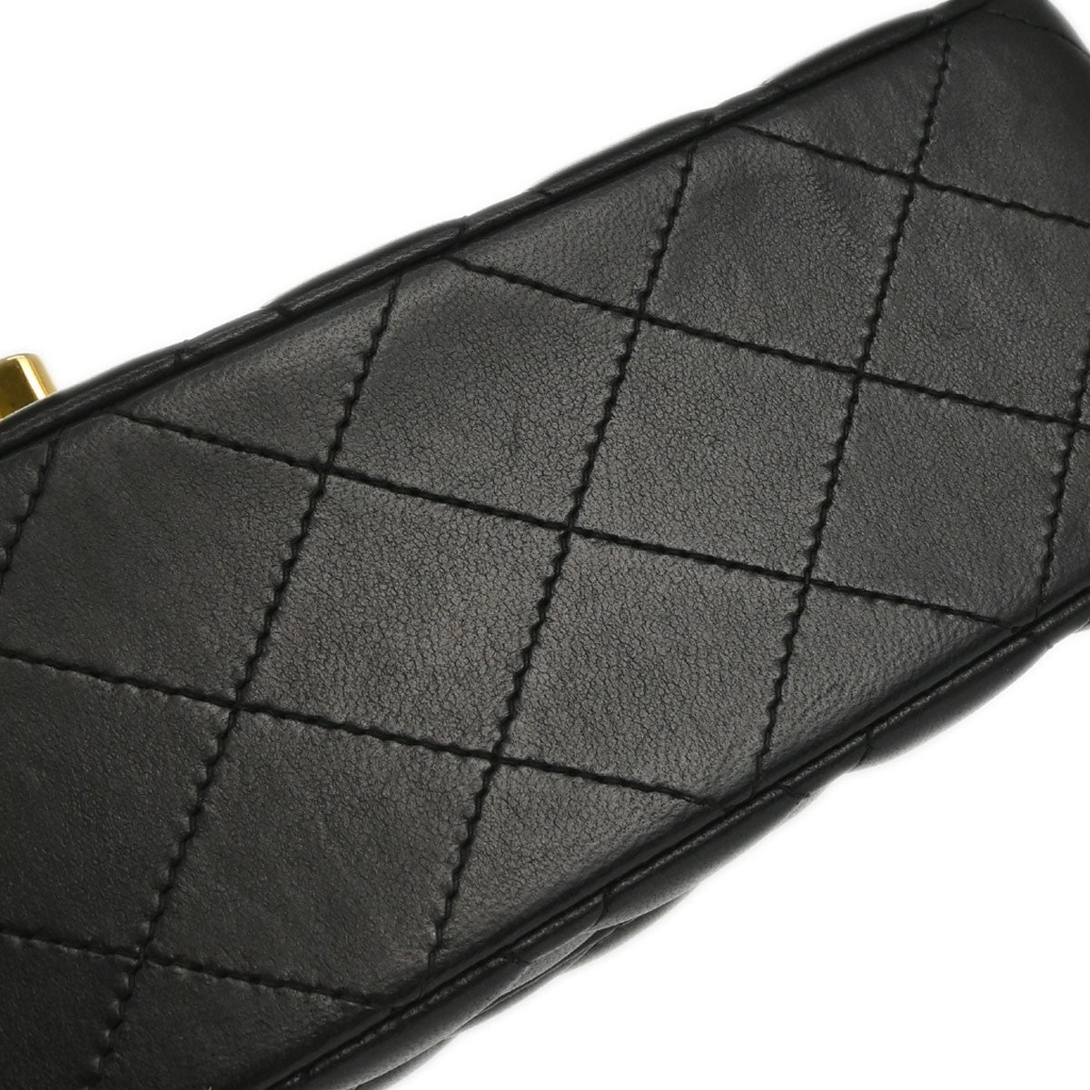 Chanel Black Lambskin Medium Classic Double Flap Shoulder Bag