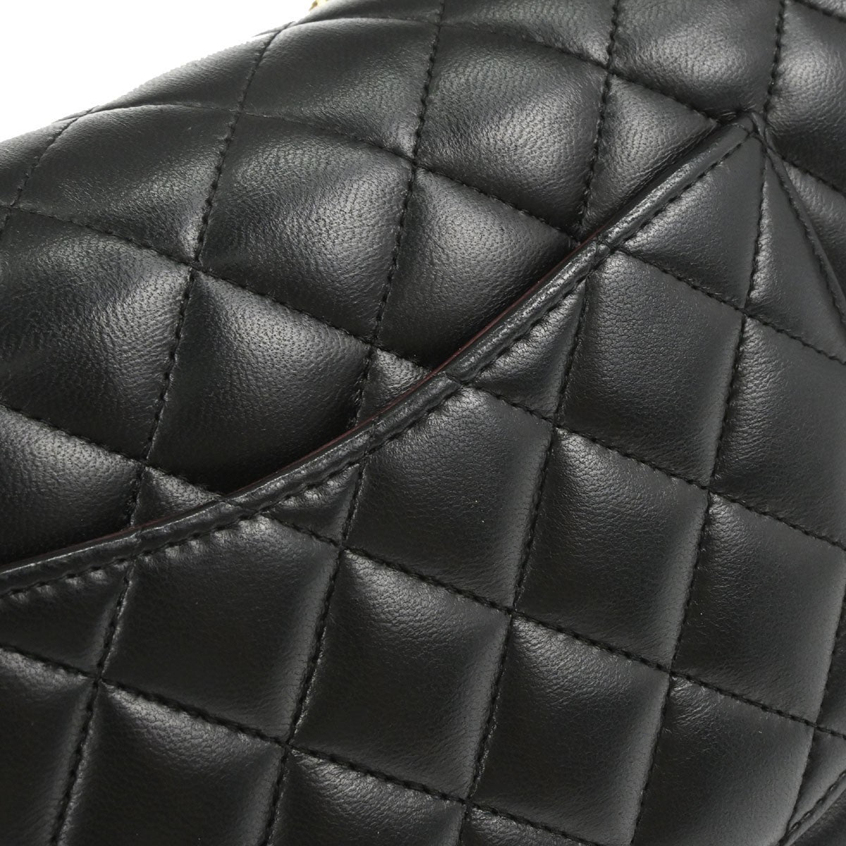 Chanel Black Lambskin Medium Classic Double Flap Shoulder Bag