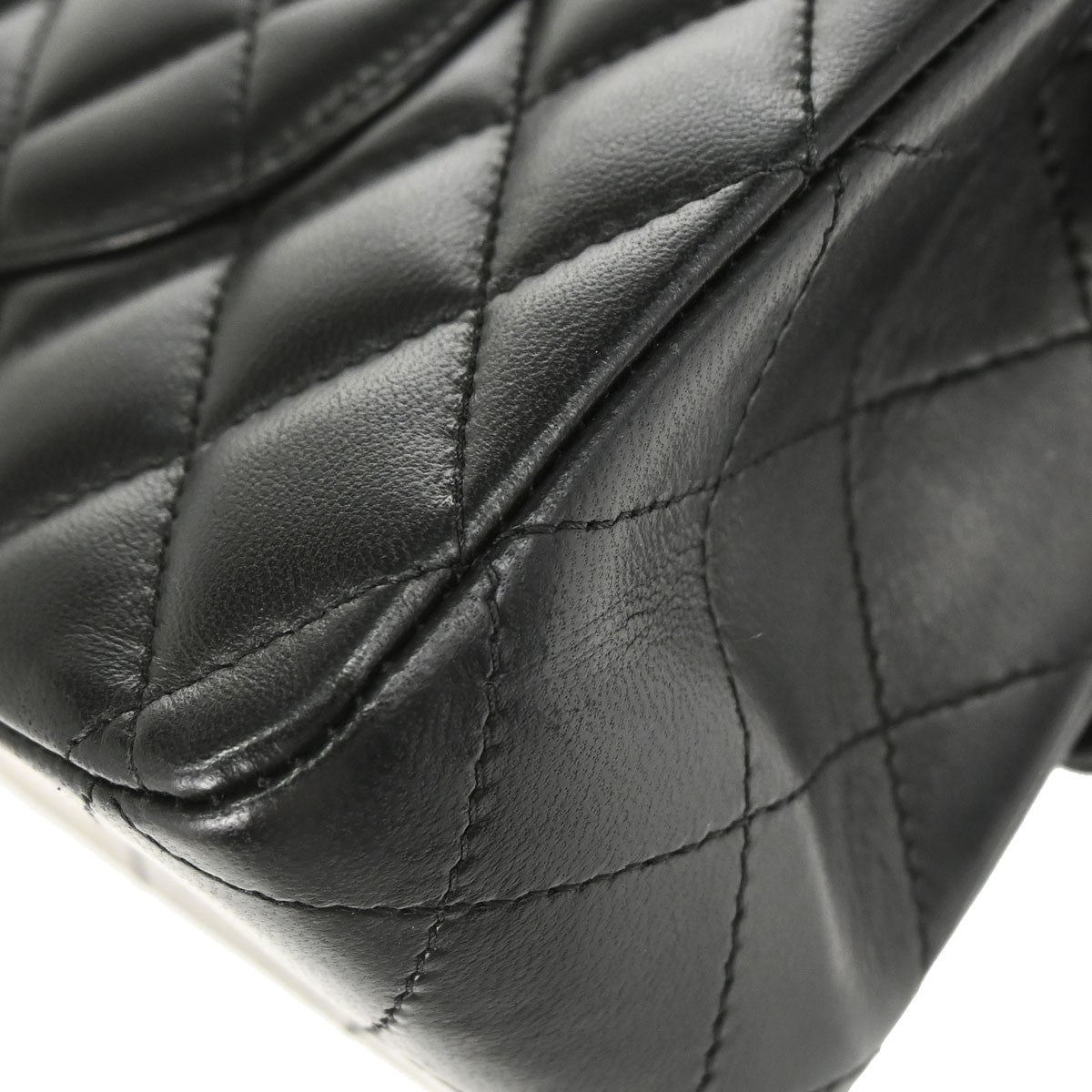 Chanel Black Lambskin Medium Classic Double Flap Shoulder Bag