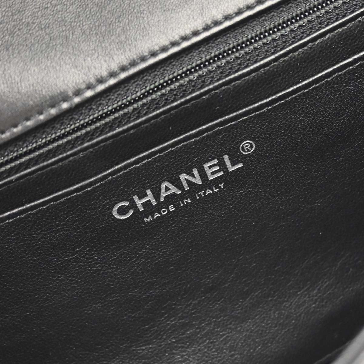 Chanel Black Lambskin Valentine Single Flap Shoulder Bag
