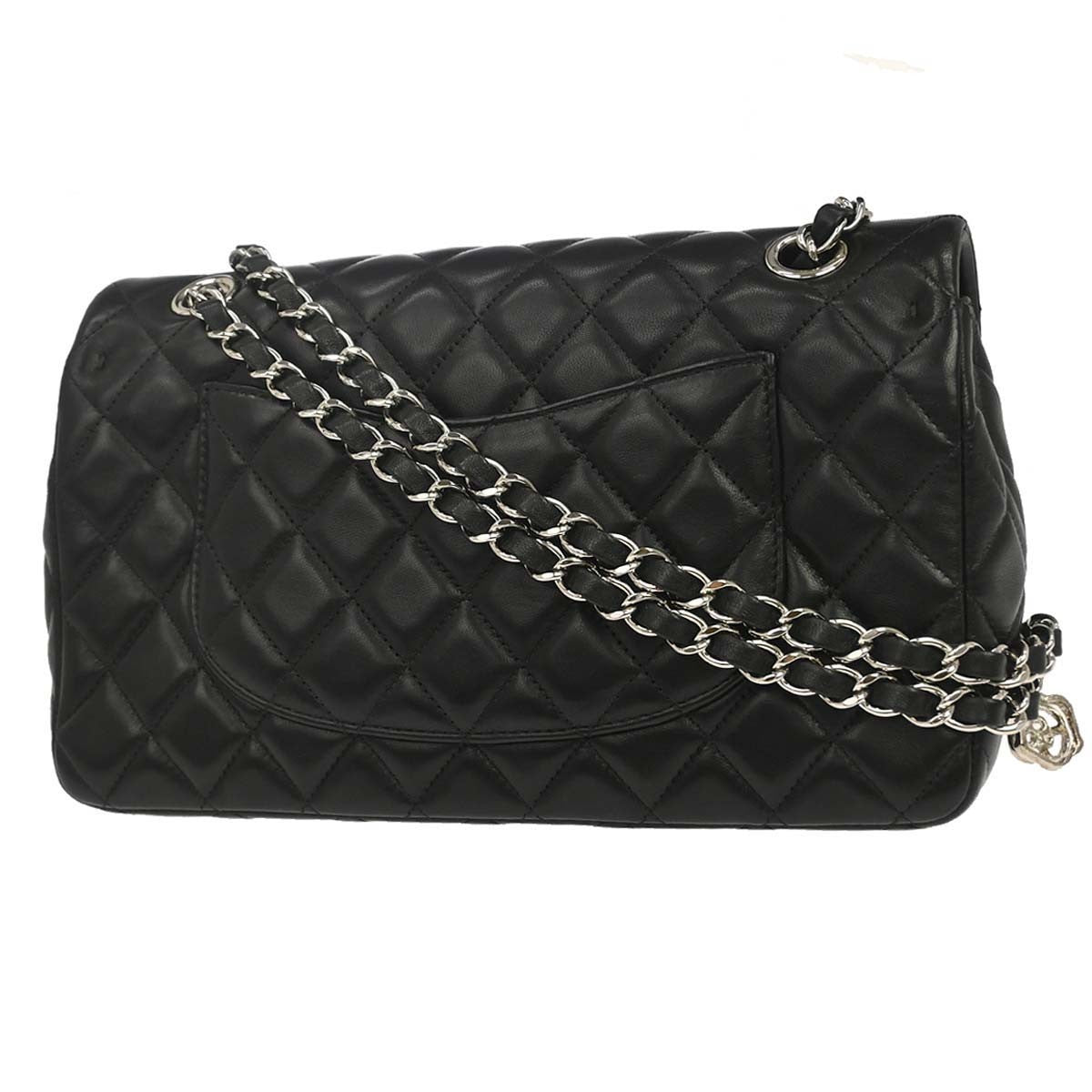 Chanel Black Lambskin Valentine Single Flap Shoulder Bag