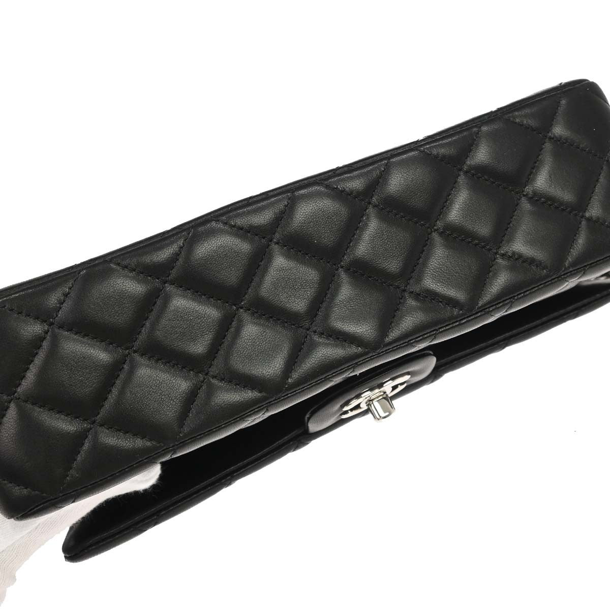 Chanel Black Lambskin Valentine Single Flap Shoulder Bag