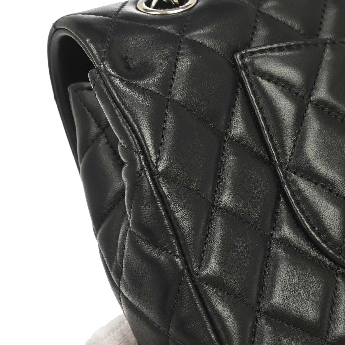Chanel Black Lambskin Valentine Single Flap Shoulder Bag