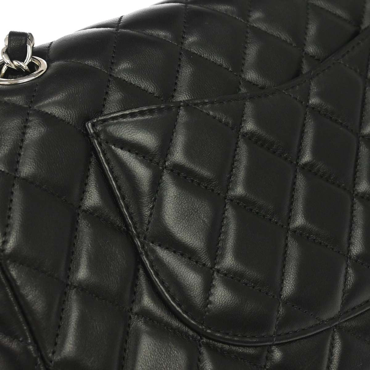Chanel Black Lambskin Valentine Single Flap Shoulder Bag