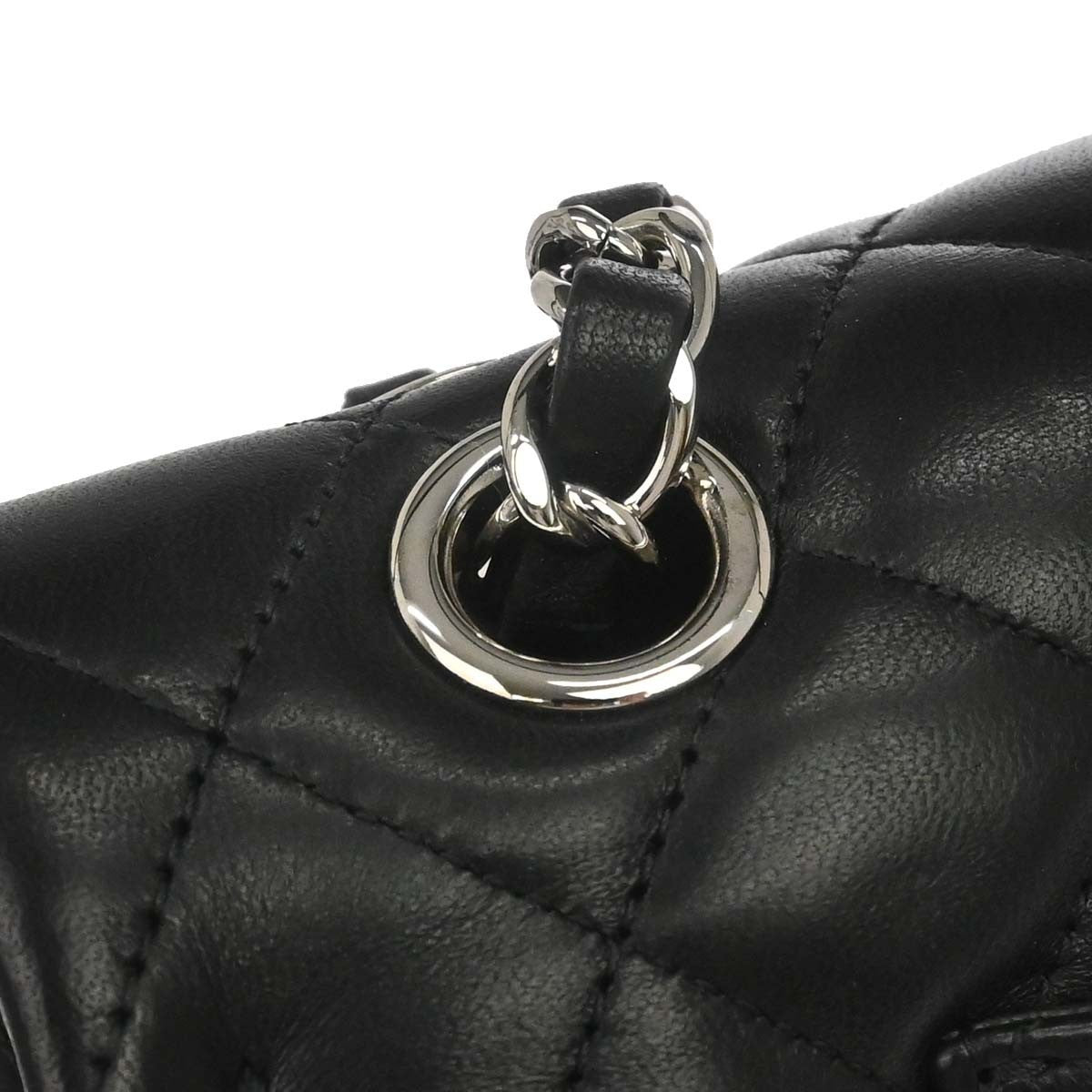 Chanel Black Lambskin Valentine Single Flap Shoulder Bag