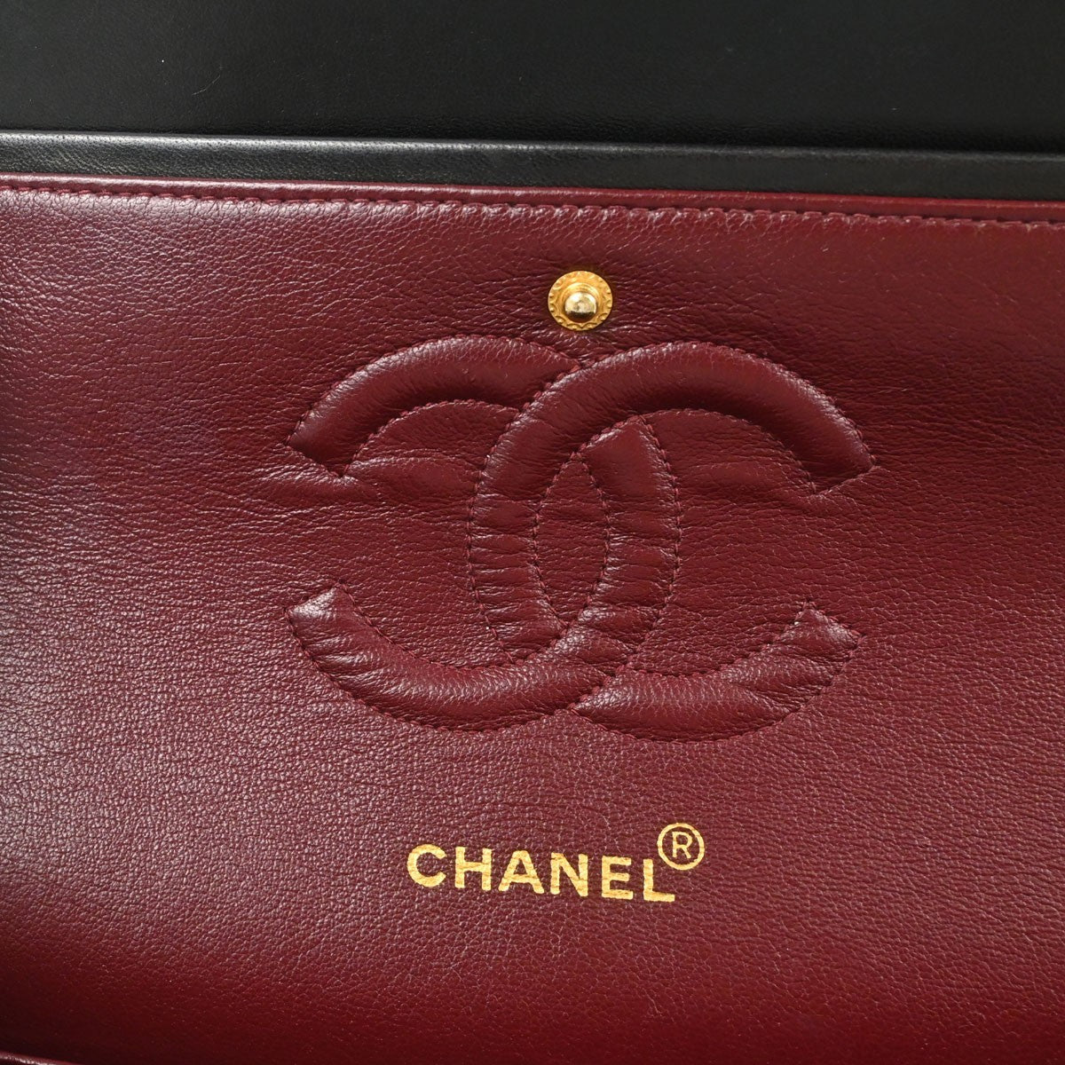 Chanel Black Lambskin Medium Classic Double Flap Shoulder Bag