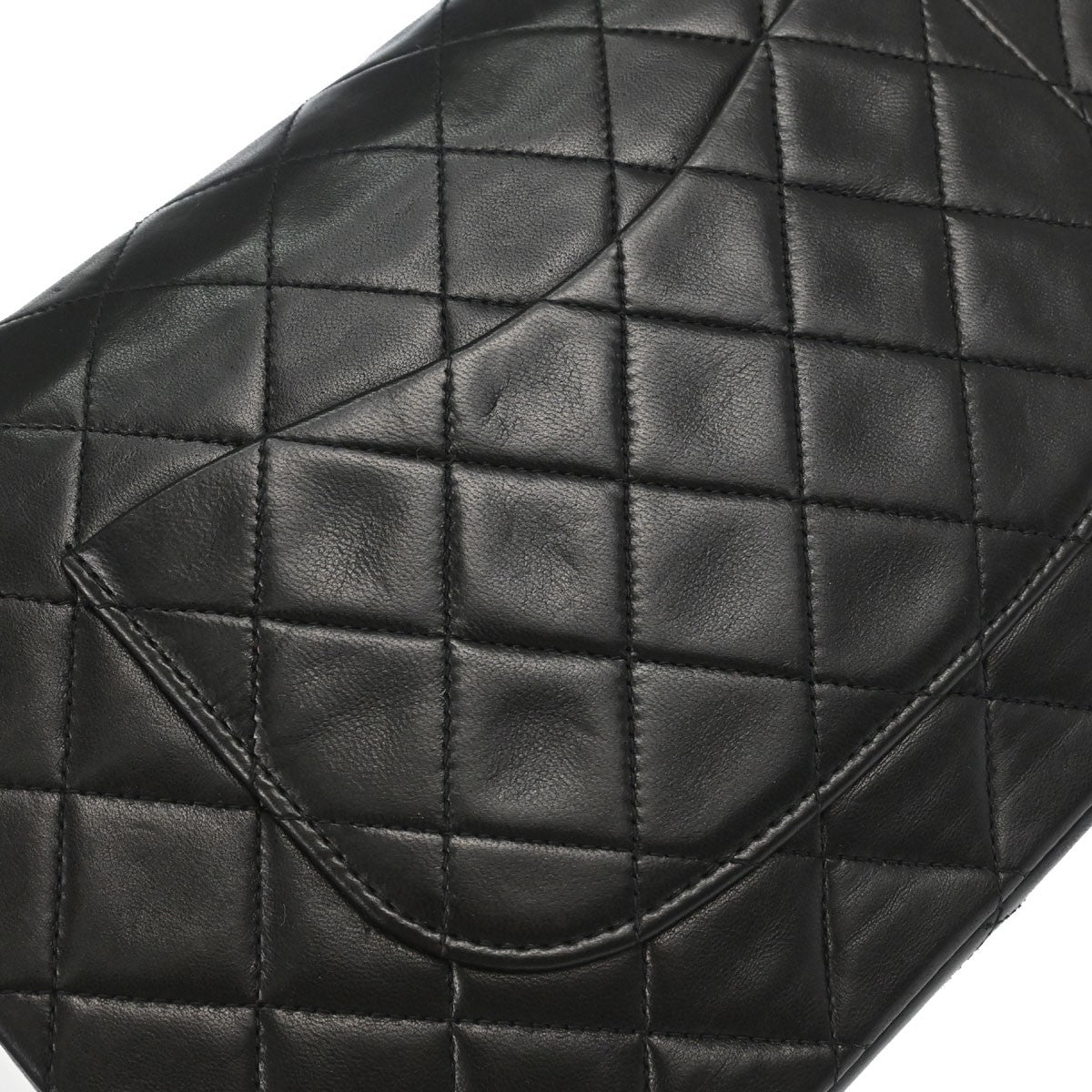 Chanel Black Lambskin Medium Classic Double Flap Shoulder Bag