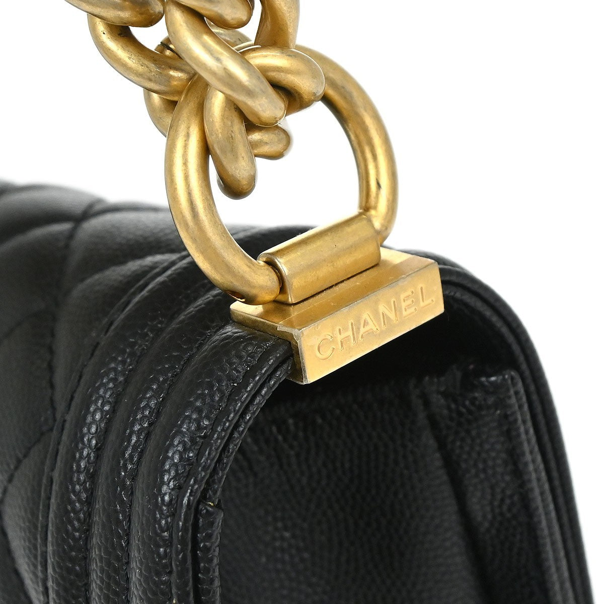 Chanel Boy Black Calfskin Small Chain Shoulder Bag