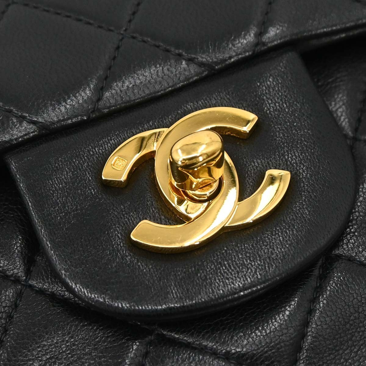 Chanel Black Lambskin Small Classic Double Flap Shoulder Bag