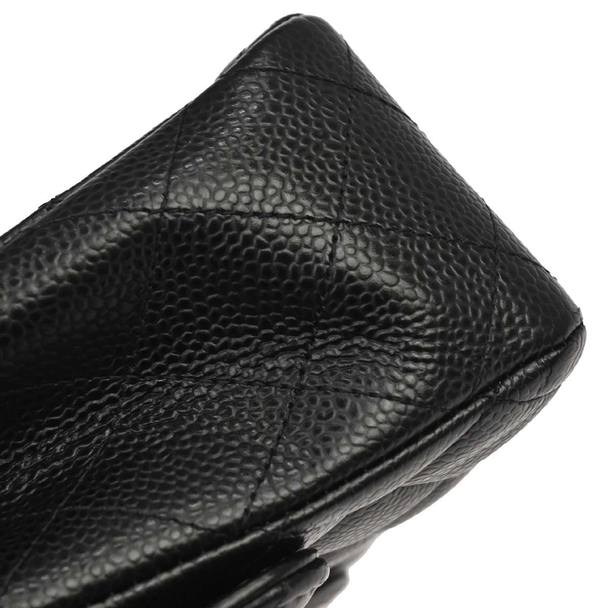 Chanel Black Calfskin Medium Classic Double Flap Shoulder Bag