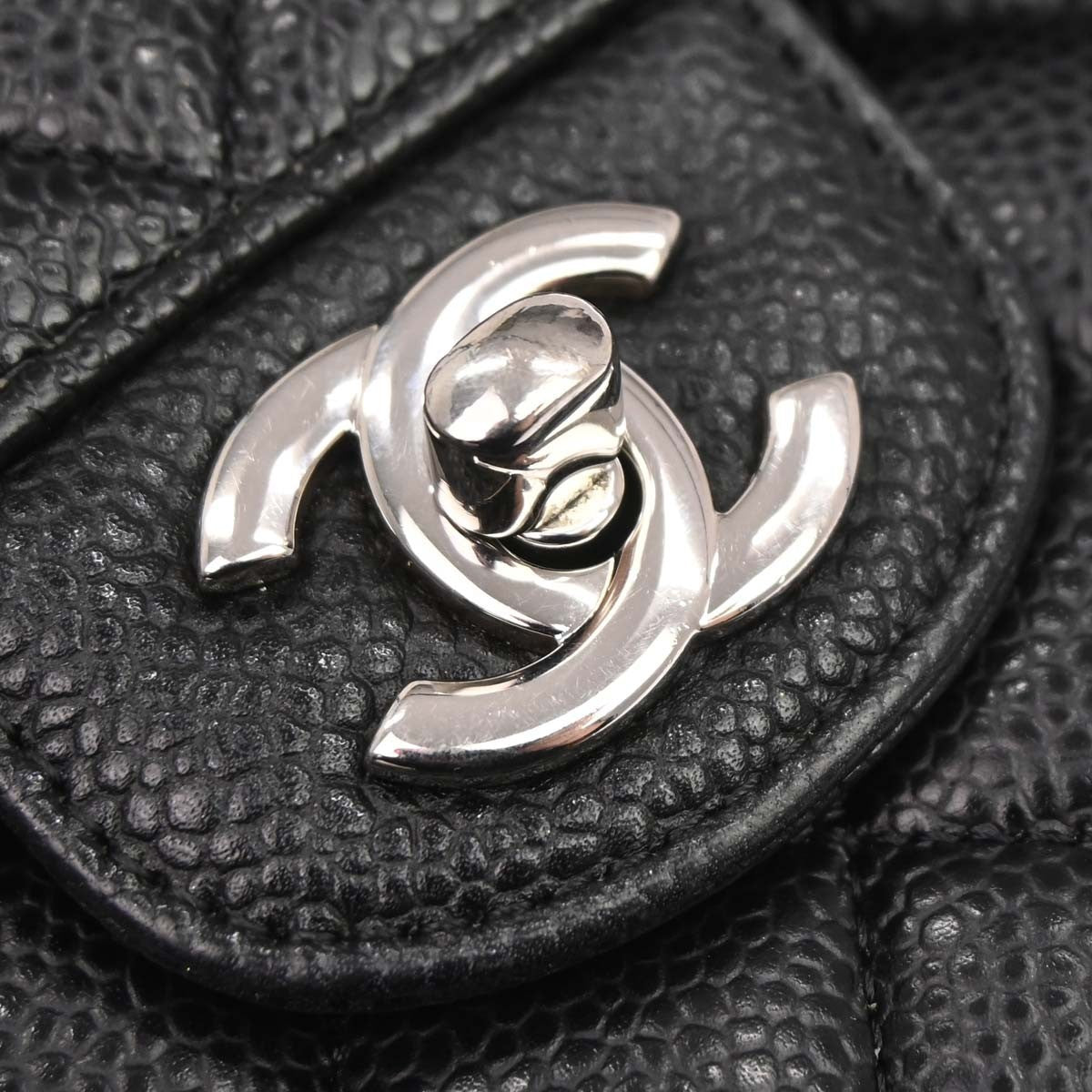Chanel Black Calfskin Medium Classic Double Flap Shoulder Bag