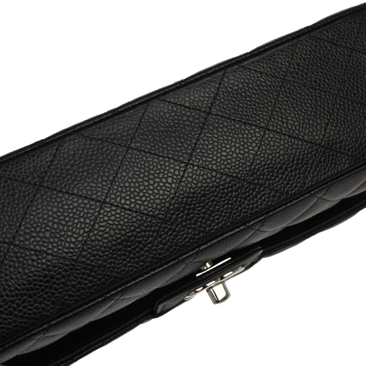 Chanel Black Calfskin Medium Classic Double Flap Shoulder Bag