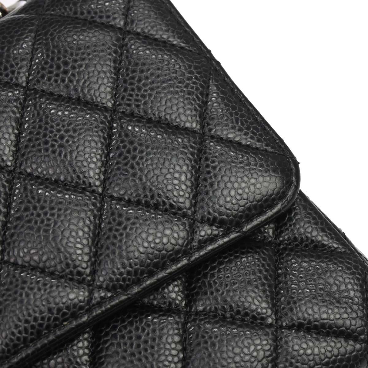 Chanel Black Calfskin Medium Classic Double Flap Shoulder Bag