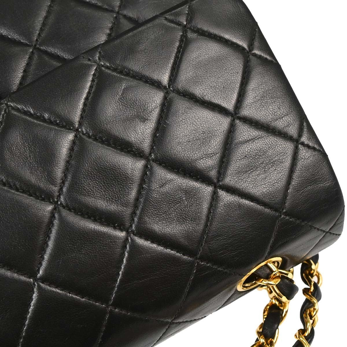 Chanel Black Lambskin Medium Classic Double Flap Shoulder Bag