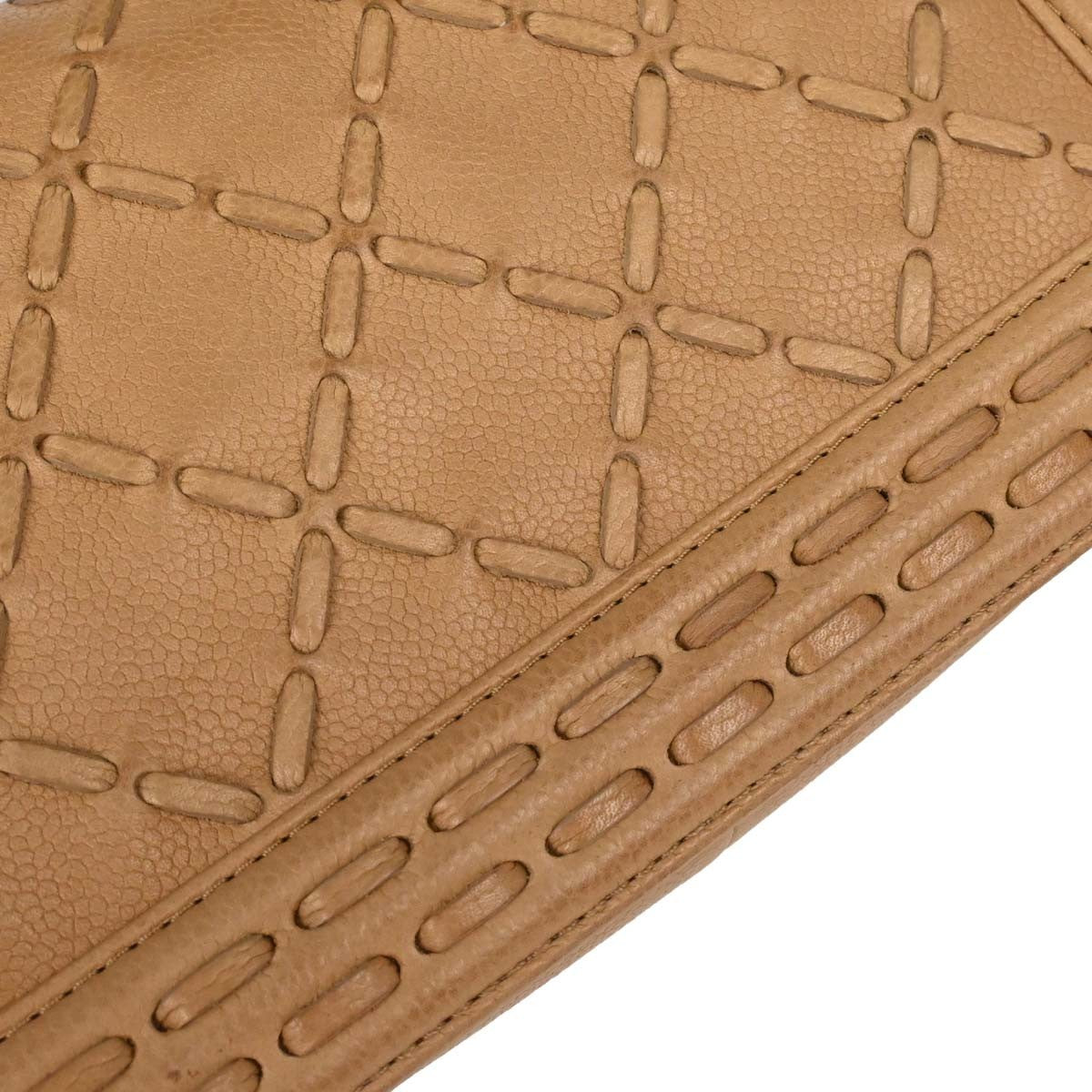 Chanel Boy Beige Calfskin Medium Chain Shoulder Bag