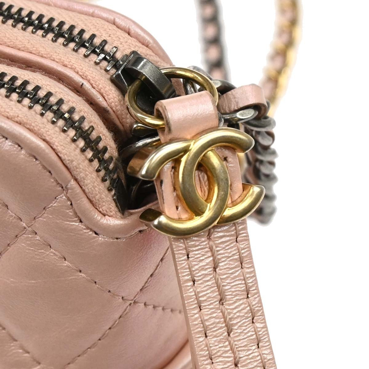 Chanel Light Pink Lambskin Calfskin Gabrielle Shoulder Bag