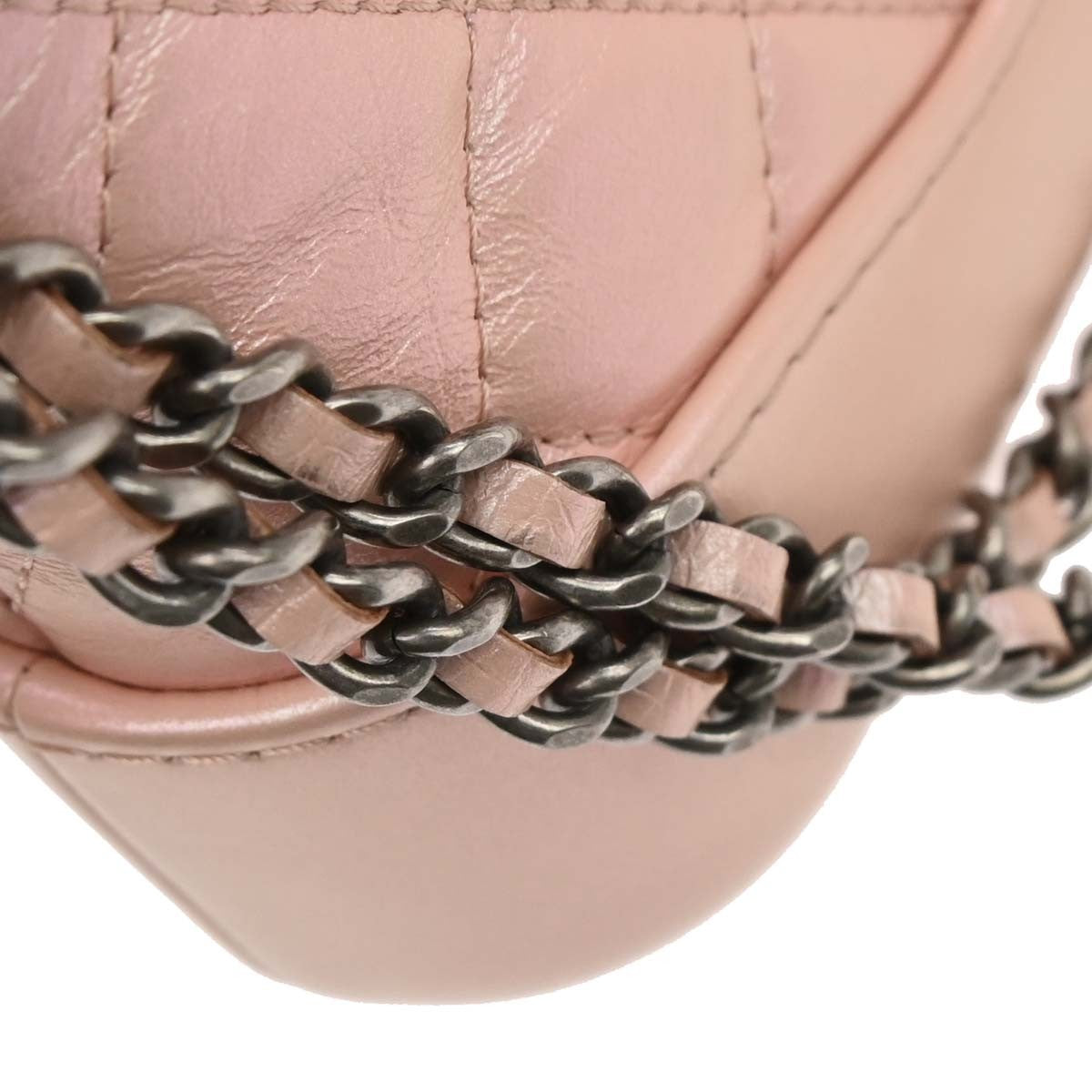 Chanel Light Pink Lambskin Calfskin Gabrielle Shoulder Bag