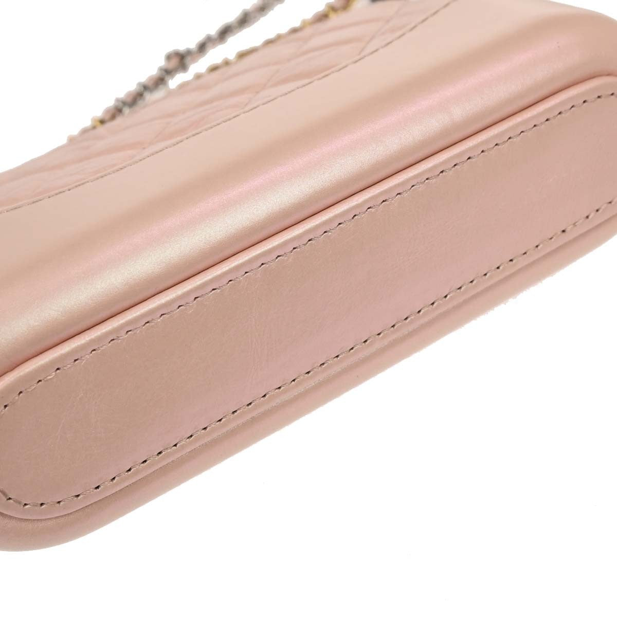 Chanel Light Pink Lambskin Calfskin Gabrielle Shoulder Bag