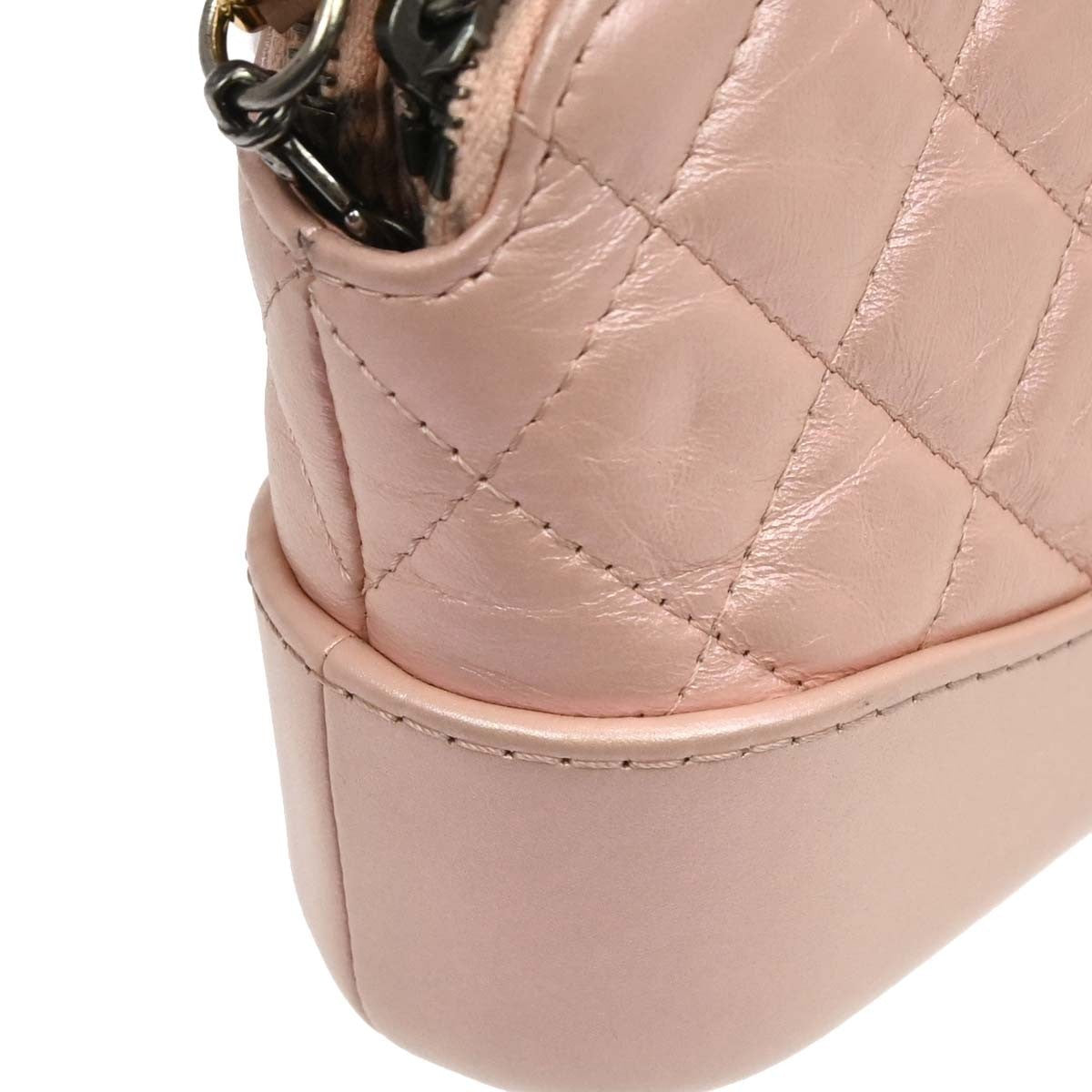 Chanel Light Pink Lambskin Calfskin Gabrielle Shoulder Bag