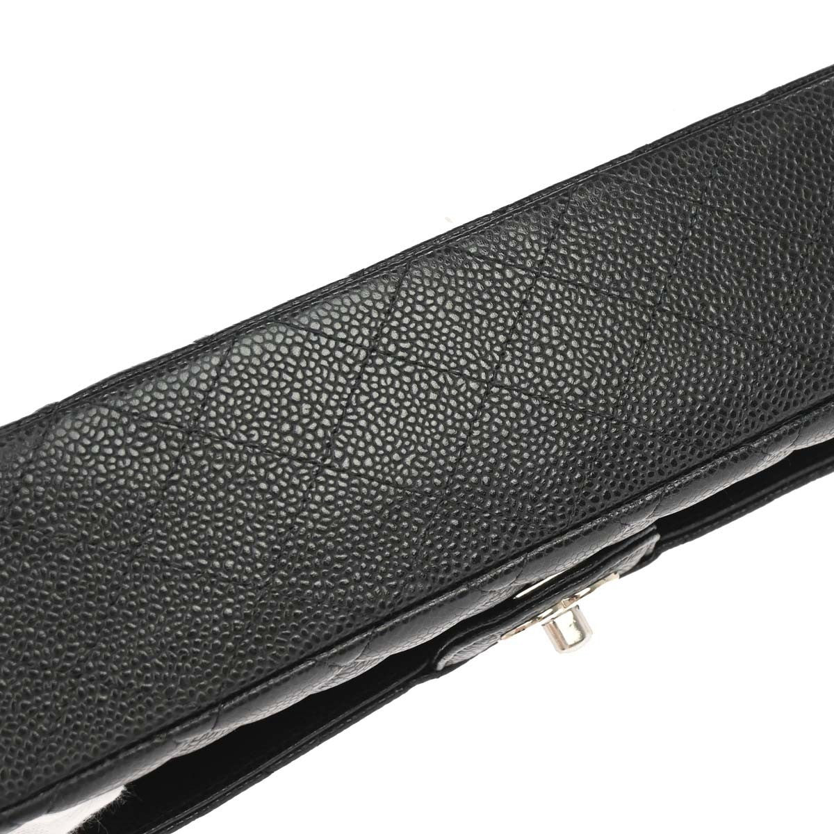 Chanel Black Calfskin Medium Classic Double Flap Shoulder Bag