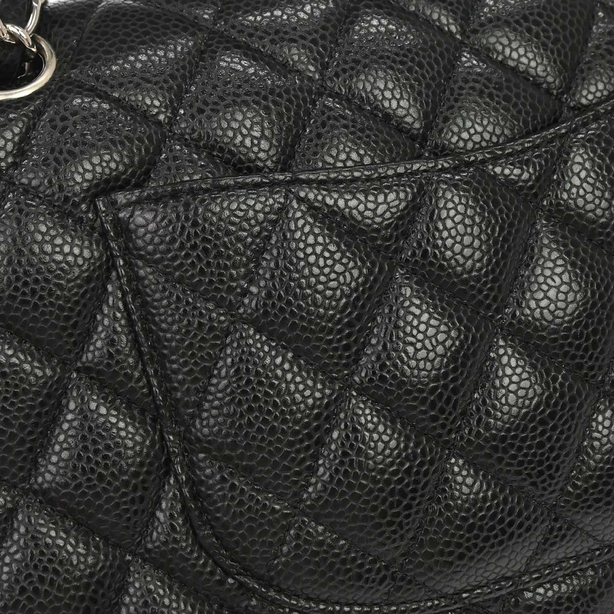Chanel Black Calfskin Medium Classic Double Flap Shoulder Bag