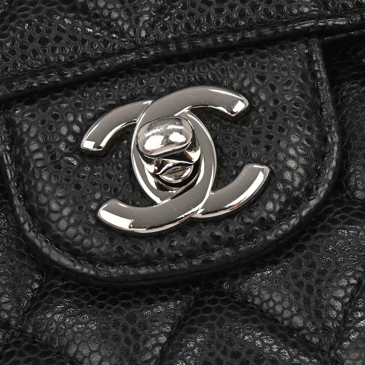 Chanel Black Calfskin Medium Classic Double Flap Shoulder Bag