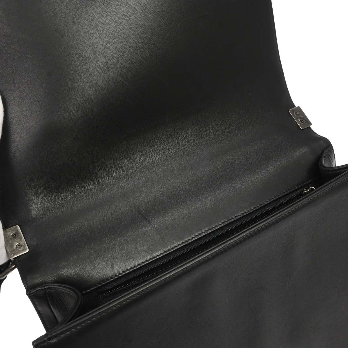 Chanel Boy Black Lambskin Medium Shoulder Bag