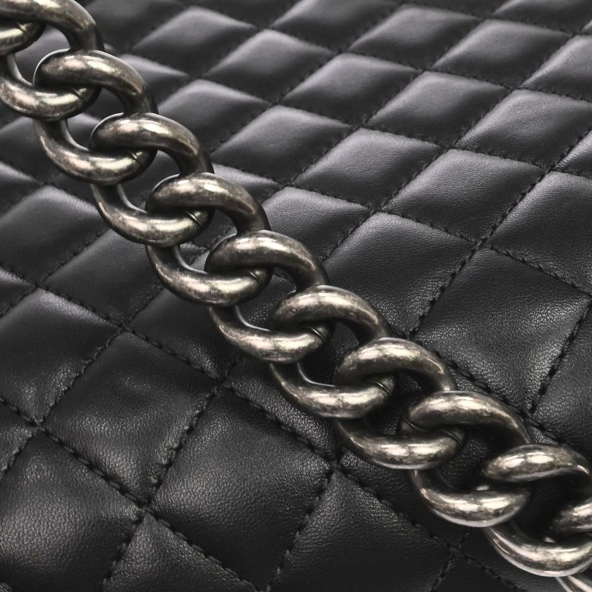 Chanel Boy Black Lambskin Medium Shoulder Bag