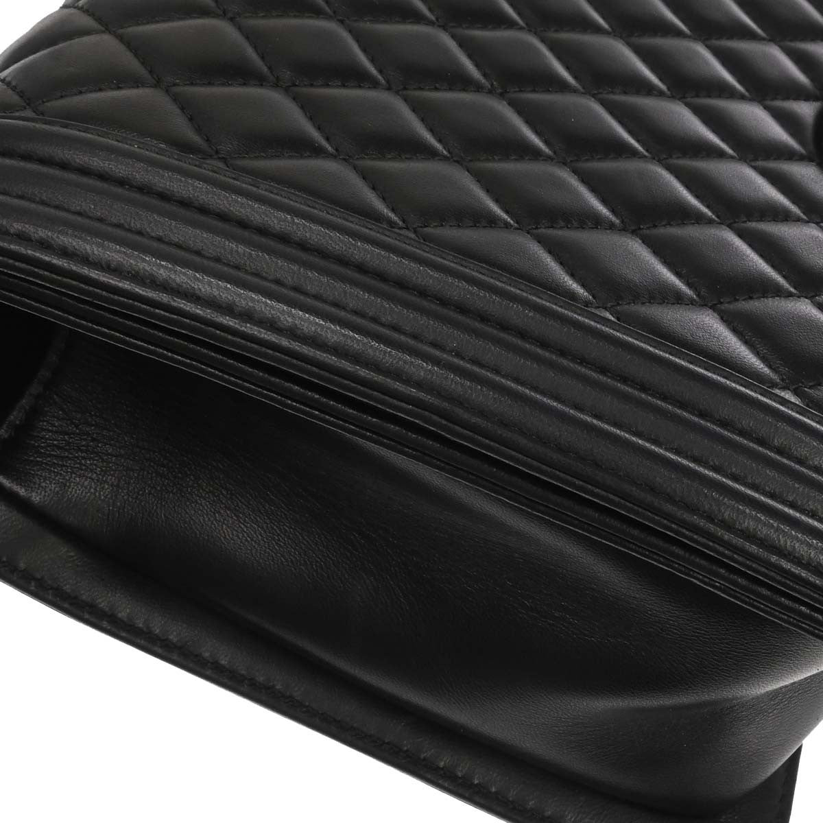 Chanel Boy Black Lambskin Medium Shoulder Bag
