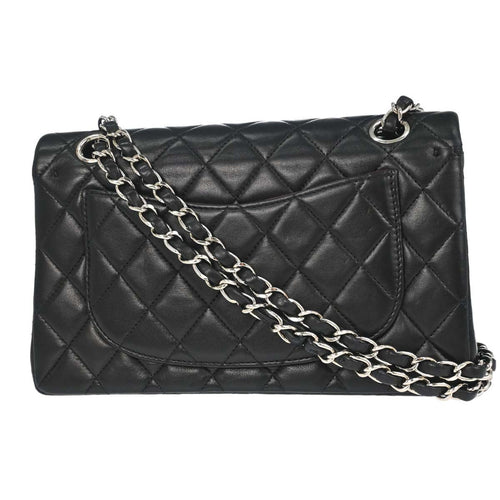 Chanel Black Lambskin Small Classic Double Flap Shoulder Bag