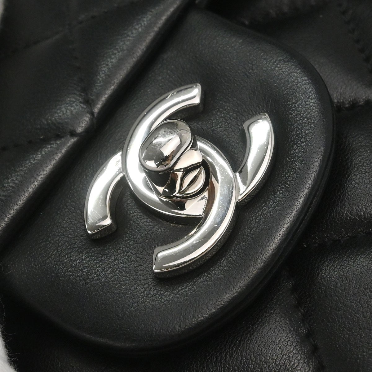 Chanel Black Lambskin Small Classic Double Flap Shoulder Bag